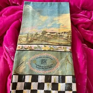 MacKenzie-Childs Pastoral Scene and Checkered Towel